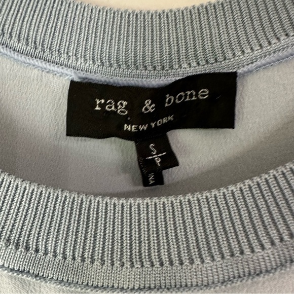 Rag and bone 100% Silk Scoop Neck Blue tank top size Small , rag & bone - Picture 8 of 10